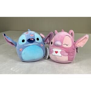 NWT Squishmallows Disney's Lilo and Stitch ~ 8" Angel & Stitch Valentines Chrty